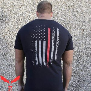 Thin Red Line T Shirt Firefighter Maltese Cross American 4