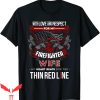 Thin Red Line T-Shirt Firefighter Wife Support 4th Of July