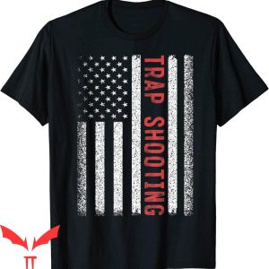 Trap Shooting T-Shirt American Flag 4th Of July Trap Shooter