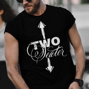 Two Seater T-shirt Funny Joke Becoming Too Fat Typography