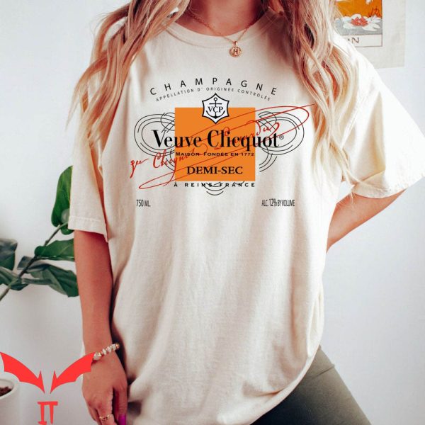 Veuve Clicquot T-Shirt Champagne Veuve Rose Label Tee