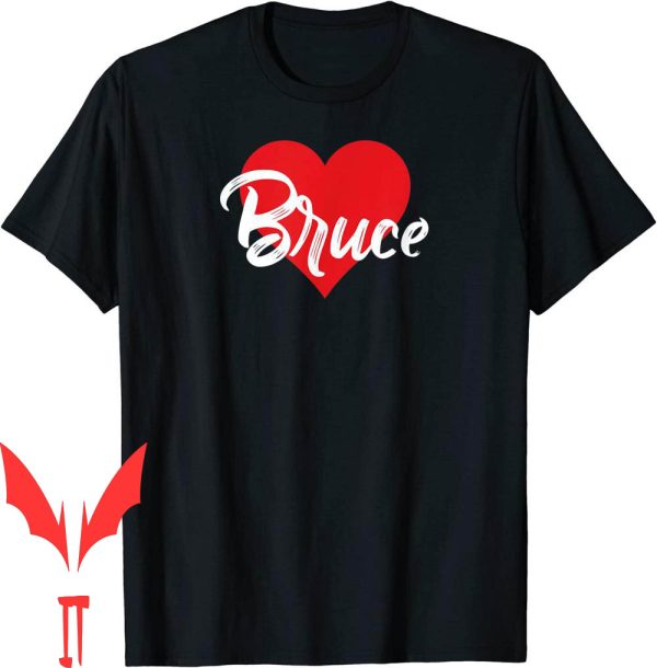 Vintage Bruce Springsteen T-Shirt I Love First Name Heart