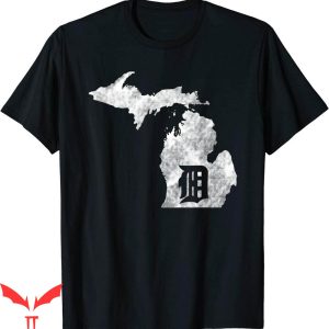 Vintage Michigan T-Shirt Detroit Motor City Midwest D Mitten