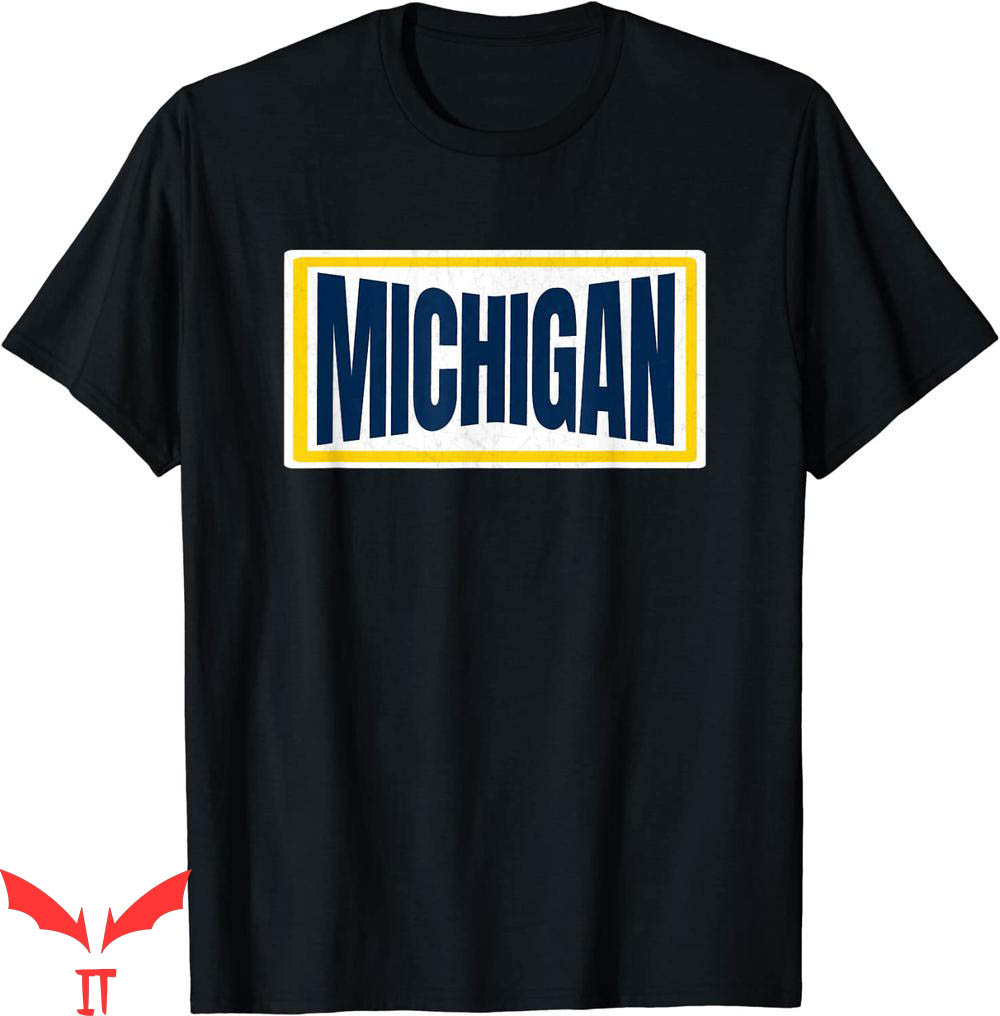 Vintage Michigan T-Shirt Retro Striped MI Vintage Michigan T-Shirt Retro Striped MI
