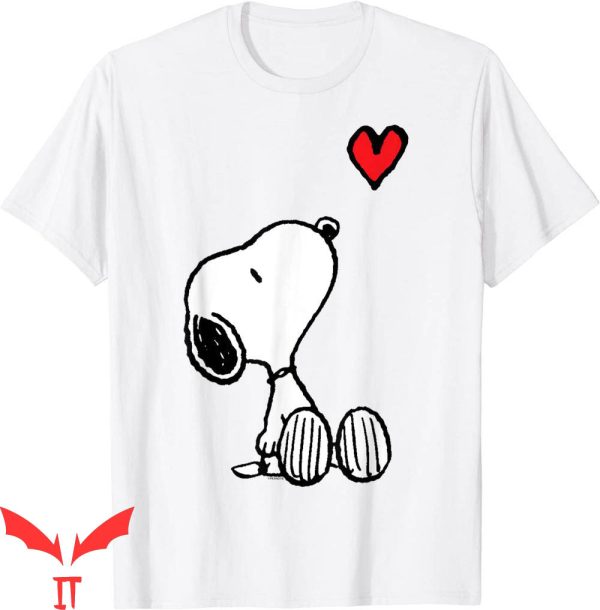 Vintage Snoopy T-Shirt Peanuts Heart Sitting Funny Tee