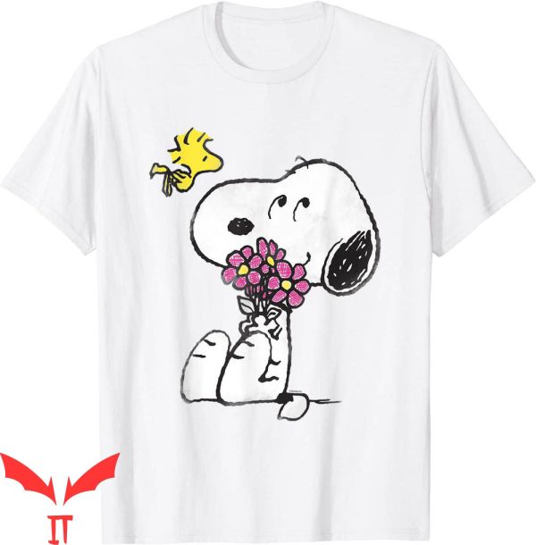 Vintage Snoopy T-Shirt Peanuts Mother’s Love Flowers Tee