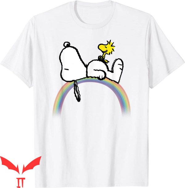 Vintage Snoopy T-Shirt Peanuts Snoopy Woodstock Rainbow
