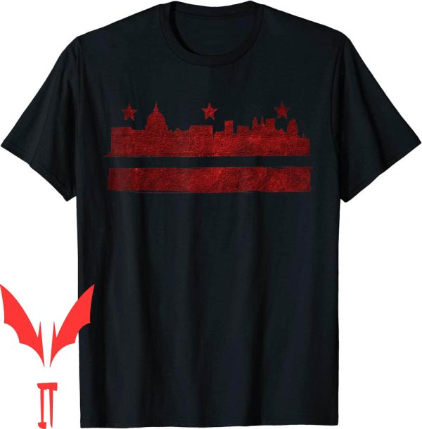 Washington Wizards T-Shirt Vintage Skyline Flag Cities Pride
