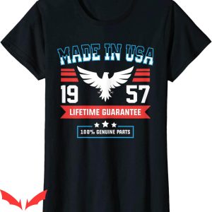 Women’s Patriotic Made In USA T-Shirt 1957 4th Of July
