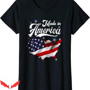 Women’s Patriotic Made In USA T-Shirt American Flag
