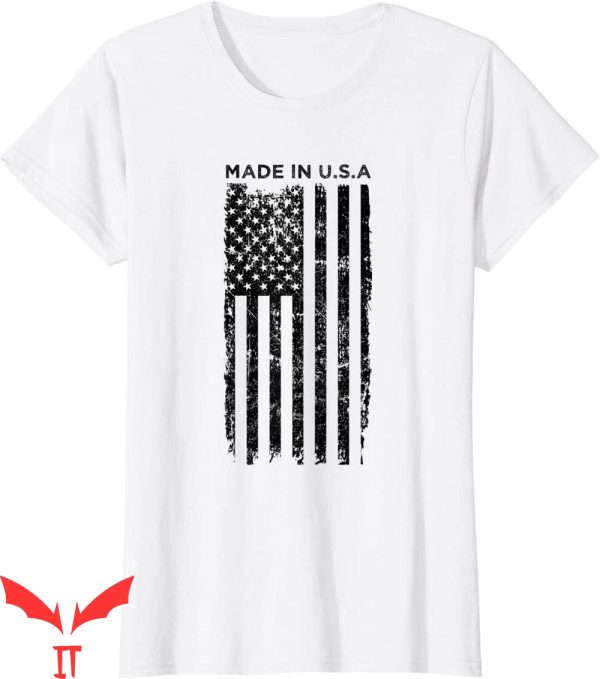 Women’s Patriotic Made In USA T-Shirt American Flag 4th July