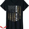 Women’s Patriotic Made In USA T-Shirt American Flag Camo