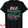 Zeta Tau Alpha T-Shirt Bad Bougie Blessed With Pearls