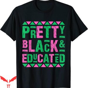 Zeta Tau Alpha T-Shirt Vintage Alpha Pretty Black Educated