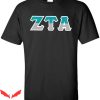 Zeta Tau Alpha T-Shirt ZTA Two Tone Greek Lettered