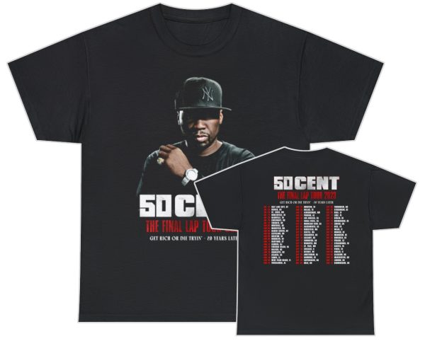 50 Cent Custom 2023 The Final Lap Custom Tour Shirt