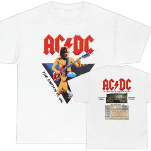 ACDC 1983 The Switch Is On World Tour Hemisfair Arena Sept 28 Custom Concert Ticket Shirt