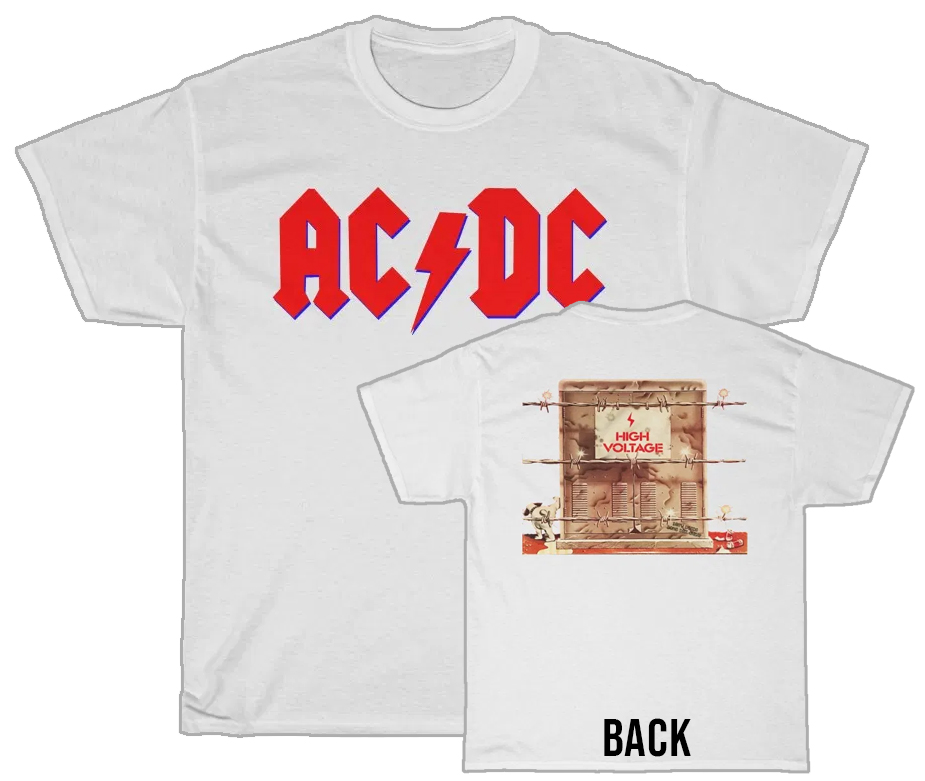 ACDC High Voltage Australian Album Cover Shirt ACDC High Voltage Australian Album Cover Shirt