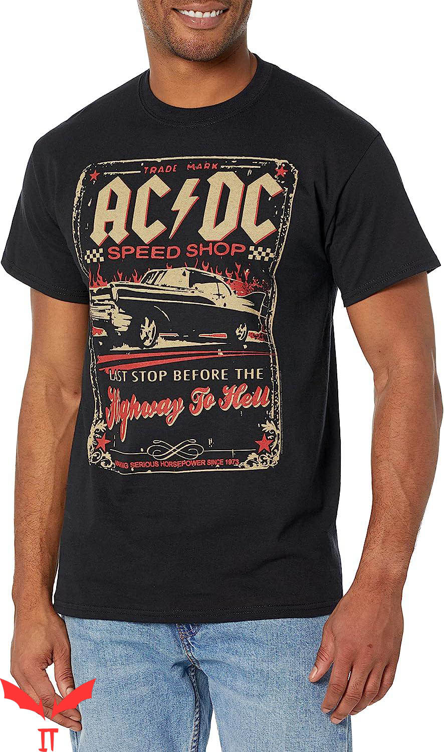 Ac Dc Vintage T-Shirt Liquid Blue Speed Shop Ac Dc Vintage T-Shirt Liquid Blue Speed Shop