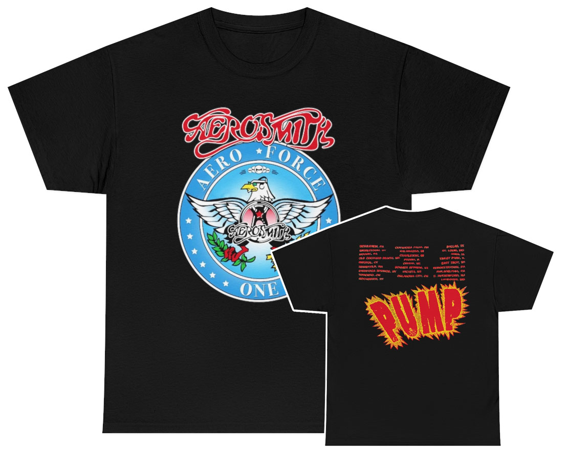 Aerosmith Custom Aero Force One Pump Tour Shirt Aerosmith Custom Aero Force One Pump Tour Shirt
