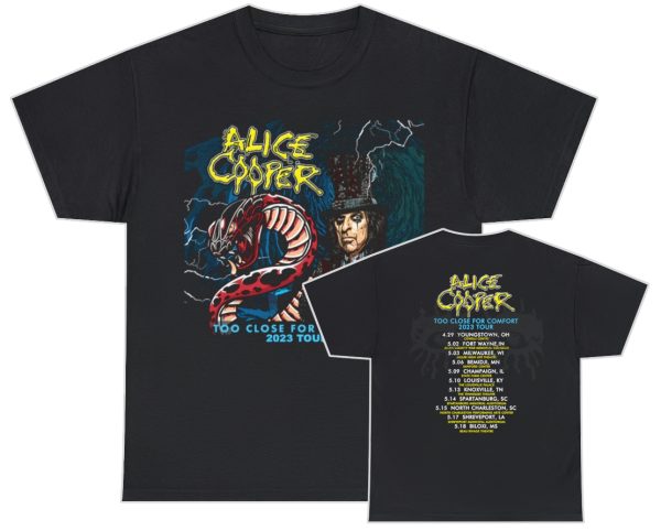 Alice Cooper Too Close For Comfort Spring 2023 Custom Tour Shirt