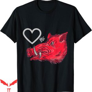 Arkansas Baseball T-Shirt Heart Hogs Graphic Love Razorback