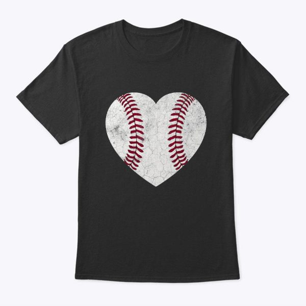 Baseball Mom Heart Baseball Softball Mom Mama Mothers Day T-Shirt