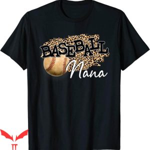 Baseball Nana T-Shirt Leopard Mothers Day