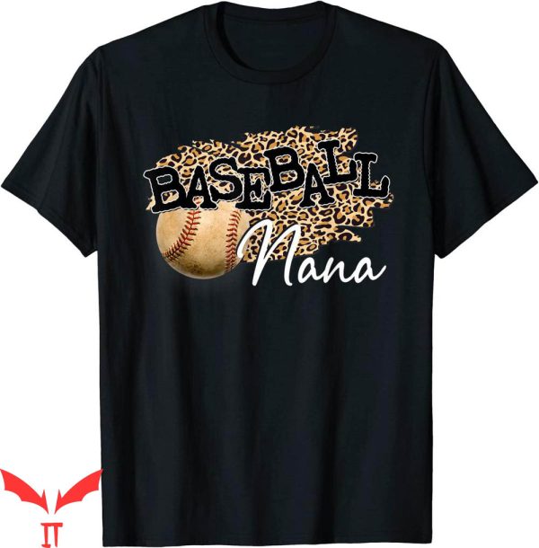 Baseball Nana T-Shirt Leopard Mothers Day