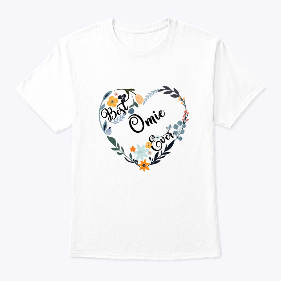 Best Omie Ever Heart Flower Blessed Grandma Mother's Day T-Shirt Best Omie Ever Heart Flower Blessed Grandma Mother's Day T-Shirt