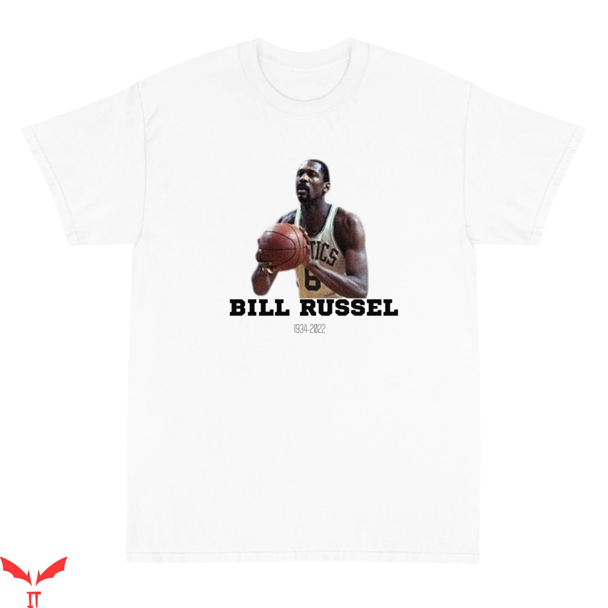 Bill Russell T-Shirt Basketball Team Athlete Vintage Sports Bill Russell T-Shirt Basketball Team Athlete Vintage Sports