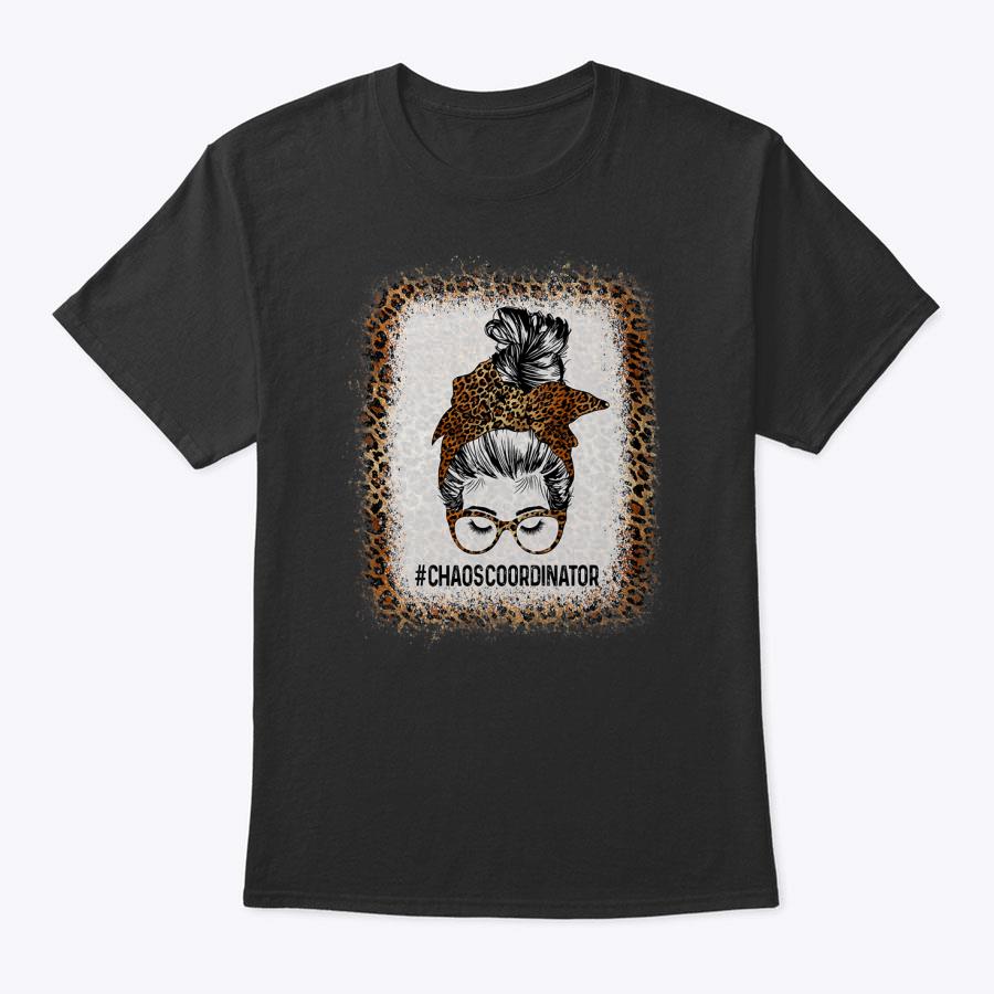 Bleached Chaos Coordinator Leopard Messy Bun T-Shirt Bleached Chaos Coordinator Leopard Messy Bun T-Shirt
