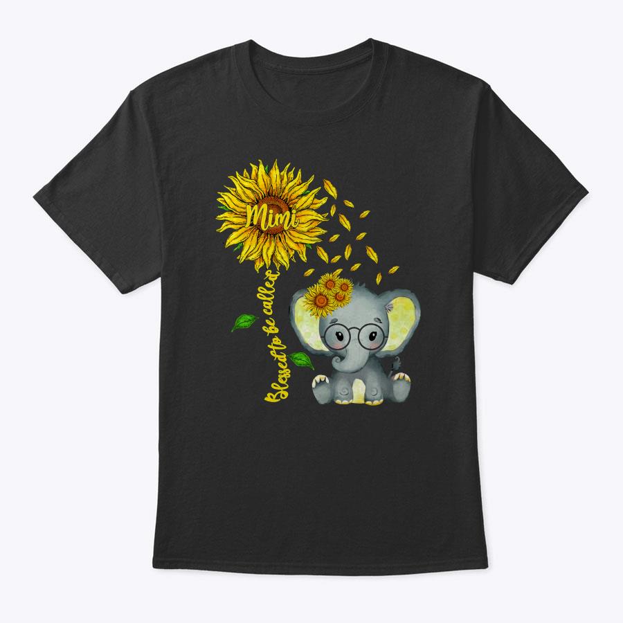 Blessed To Be Called Mimi Sunflower Elephant Mother's Day T-Shirt Blessed To Be Called Mimi Sunflower Elephant Mother's Day T-Shirt