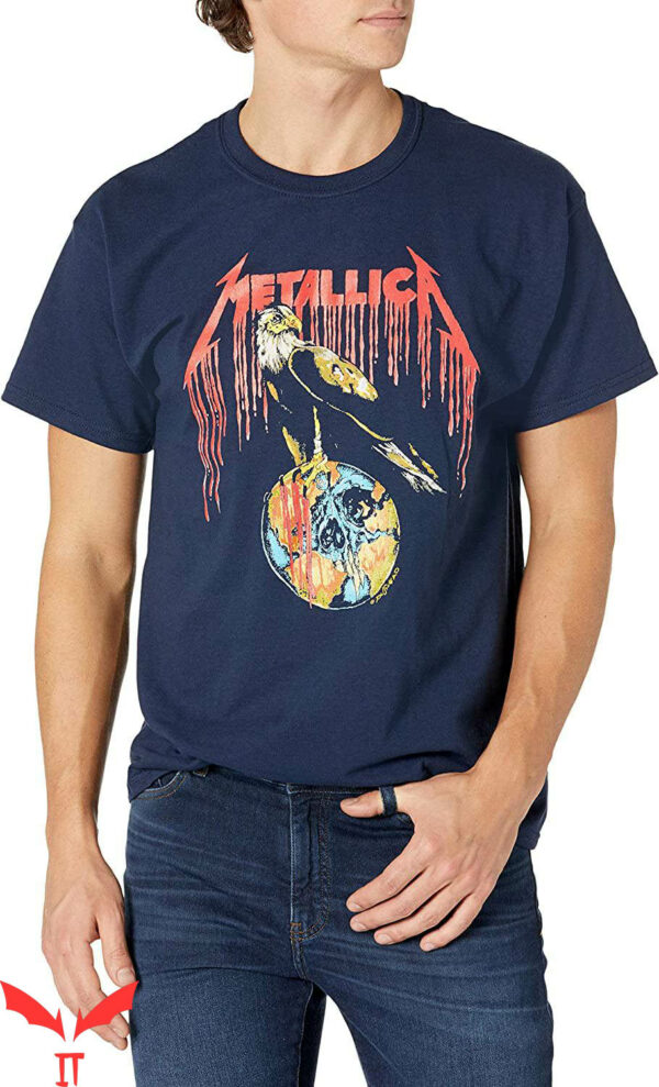 Blue Metallica T-Shirt Exclusive Metallica Eagle Tour