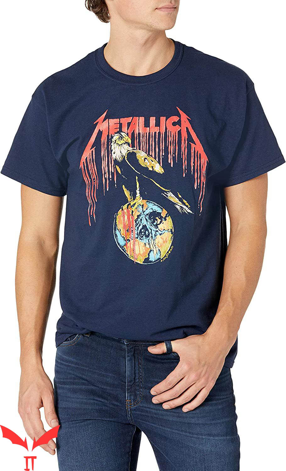 Blue Metallica T-Shirt Exclusive Metallica Eagle Tour Blue Metallica T-Shirt Exclusive Metallica Eagle Tour