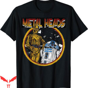 Blue Metallica T-Shirt Star Wars Metal Heads Circle Portrait