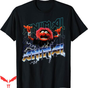 Blue Metallica T-Shirt The Muppets Animal Rock Portrait