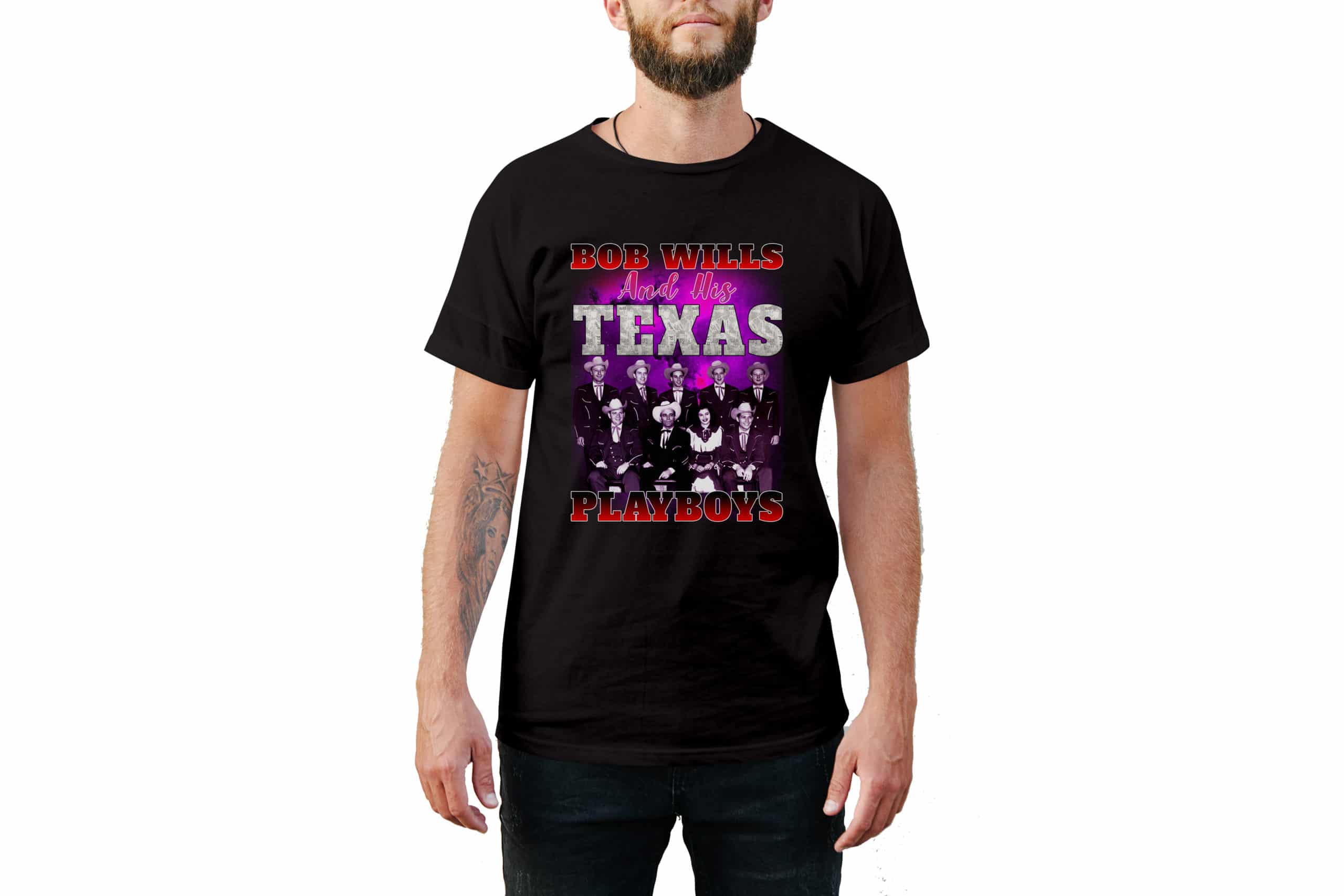 Bob Wills and his Texas Playboys Vintage Style T-Shirt Bob Wills and his Texas Playboys Vintage Style T-Shirt