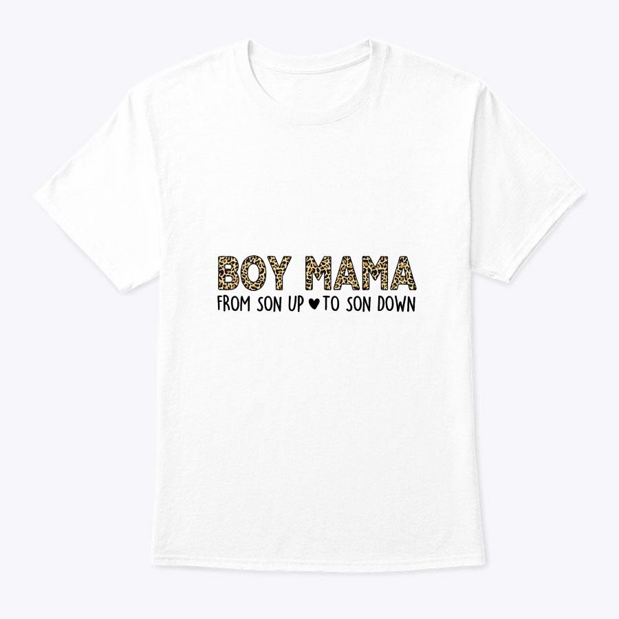 Boy Mama From Son Upto Son Down Leopard Mother's Day Mom T-Shirt Boy Mama From Son Upto Son Down Leopard Mother's Day Mom T-Shirt