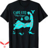 Cape Cod T-Shirt Map Aqua Blue Nautical Symbols Fish Mermaid