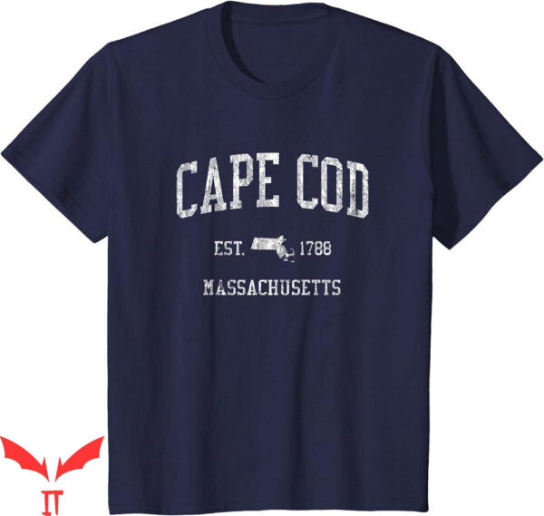 Cape Cod T-Shirt Massachusetts Vintage Sports Design