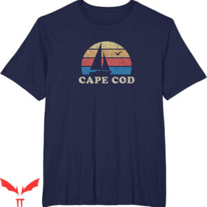 Cape Cod T-Shirt Vintage Sailboat Throwback Sunset
