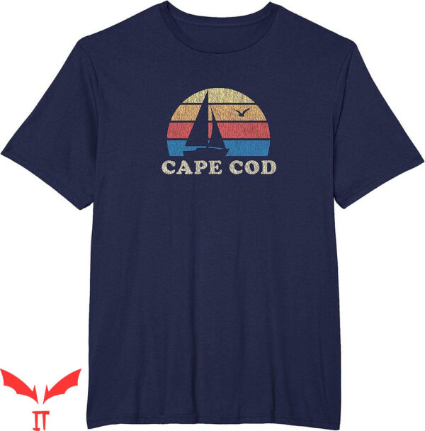 Cape Cod T-Shirt Vintage Sailboat Throwback Sunset