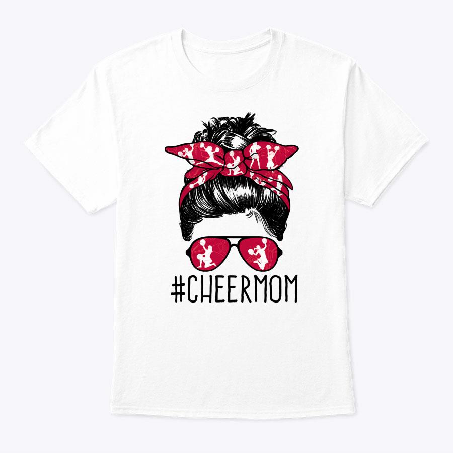 Cheer Mom Cheerleader Mama Life Messy Bun Mother's Day T-Shirt Cheer Mom Cheerleader Mama Life Messy Bun Mother's Day T-Shirt