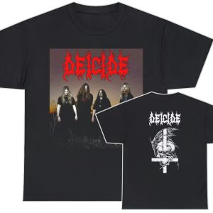 Deicide Custom Band Photo With Skull &amp Cross Shirt