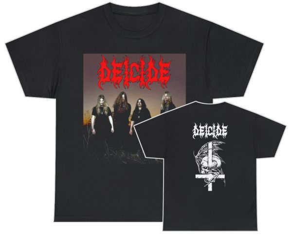 Deicide Custom Band Photo With Skull &amp Cross Shirt