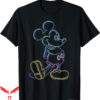 Disney 2023 T-Shirt Mickey Friends Mouse Neon Line Portrait