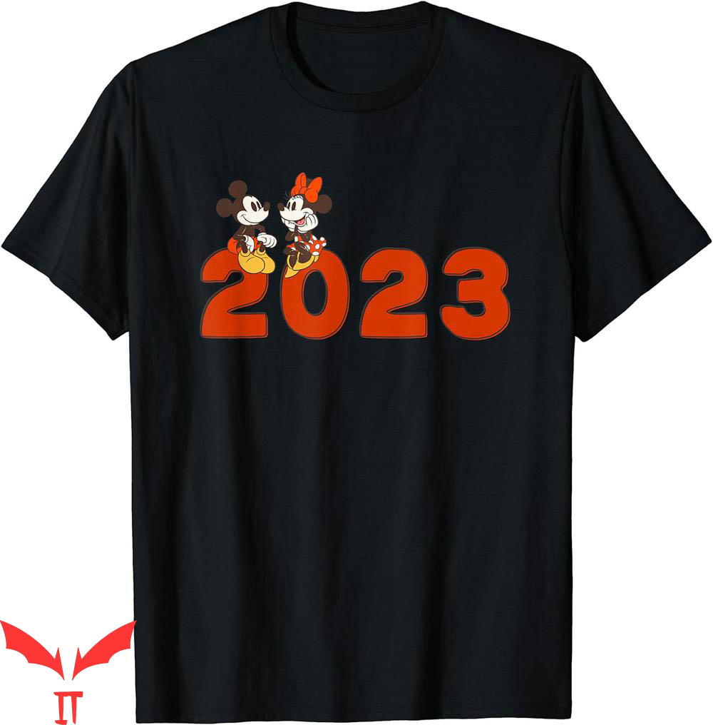 Disney 2023 T-Shirt Mickey Minnie Chat Anniversary New Year Disney 2023 T-Shirt Mickey Minnie Chat Anniversary New Year