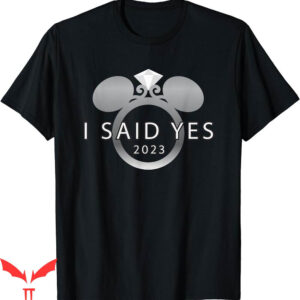 Disney 2023 T-Shirt Said Yes Engagement Ring Proposal Mickey