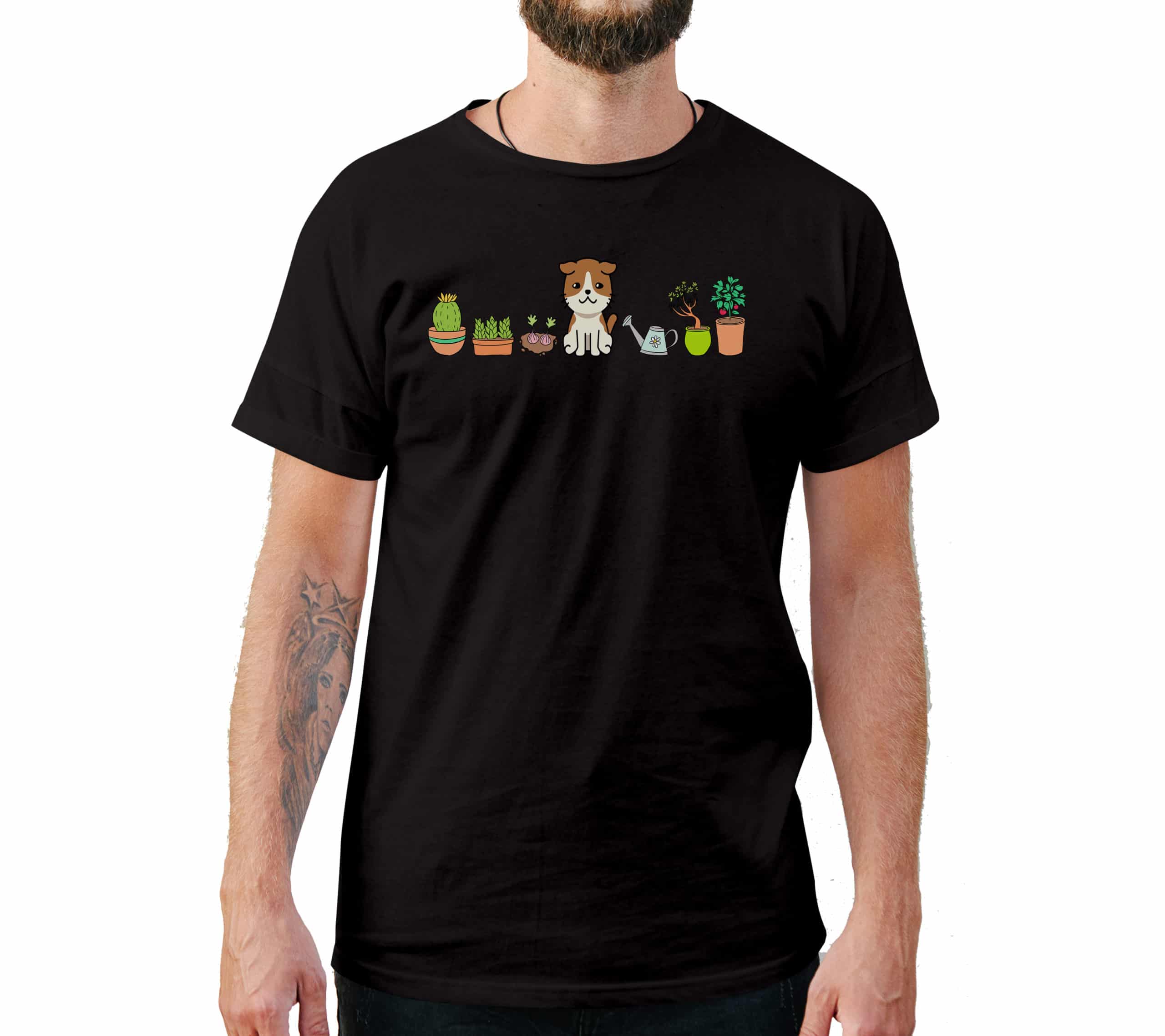 Dog With Plants T-Shirts Dog With Plants T-Shirts